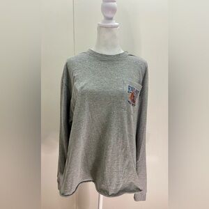Vintage Harley-Davidson Motorcycles Grey Graphic Long Sleeve Tee